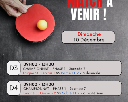 Tennis de Table : Journée 7