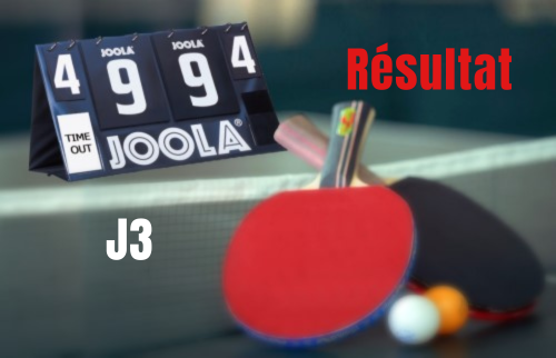 Tennis de Table – Résultats J3