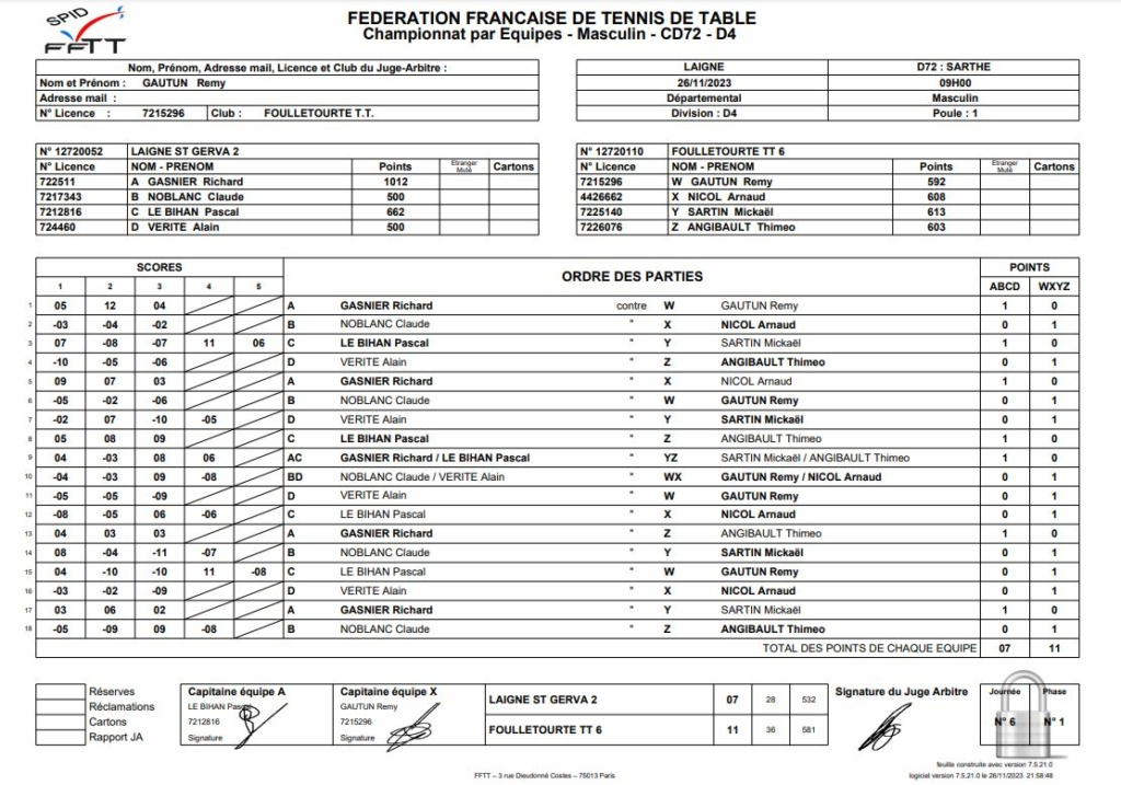 match D4 - J6