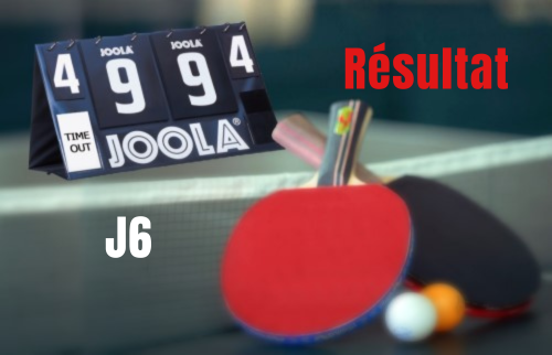 Tennis de Table – Résultats J6