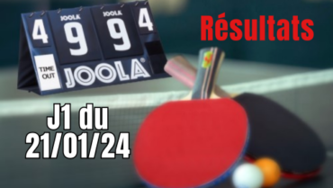 Tennis de Table – Résultats J1 Phase 2