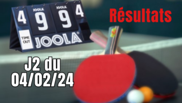 Tennis de Table – Résultats J2 Phase 2